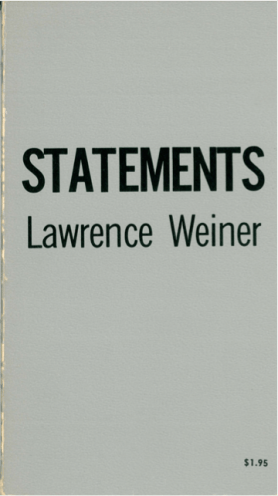 Lawrence Weiner - Statments, 1968 (Foto: Marlene Obermayer)