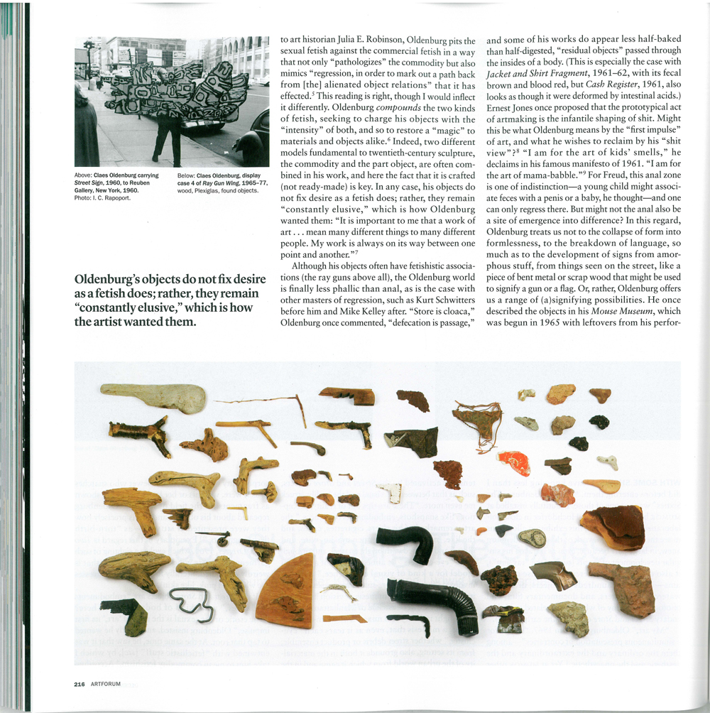 Artforum, December 2012, S. 216