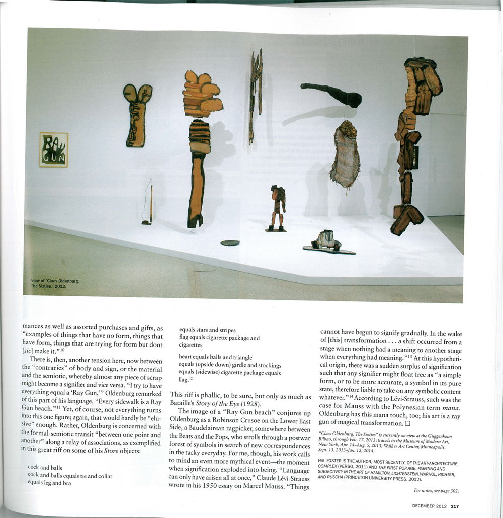 Artforum, December 2012, S. 217