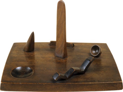 Alberto Giacometti: Projet pour une place (Modell für einen Platz), 1931-32, Holz, 19,4 x 31,4 x 22,5 cm, Peggy Guggenheim Collection Venedig (The Solomon R. Guggenheim Foundation) © Succession Alberto Giacometti (Fondation Alberto et Annette Giacometti, -