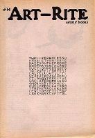 Art-Rite. No. 14 (Winter 1976-77) Artists' Books,New York, NY: Art-Rite Publishing. 1976 (Quelle: Printed Matter, Inc.)