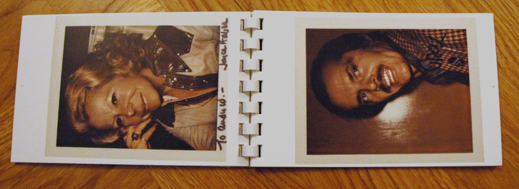 Book #4, 1972, Polacolor Type 108. Links: Joyce Haber, rechts: Jack Nicholson (Foto: Marlene Obermayer)