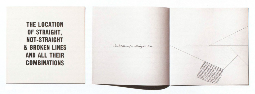Artists' book: Sol LeWitt, The Location of Straight, Not-Straight & Broken Lines and all their Combinations (New York, John Weber Gallery, 1976). 8x8 inches (20.3x20.3 cm), 16pp