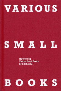 Various Small Books (MIT Press, 2013)