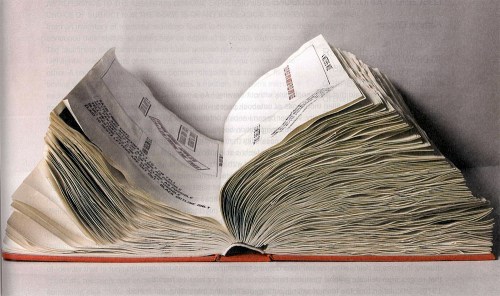 Lawrence Weiner. Notebook 2005-2009 (Foto aus dem Katalog S. 113)