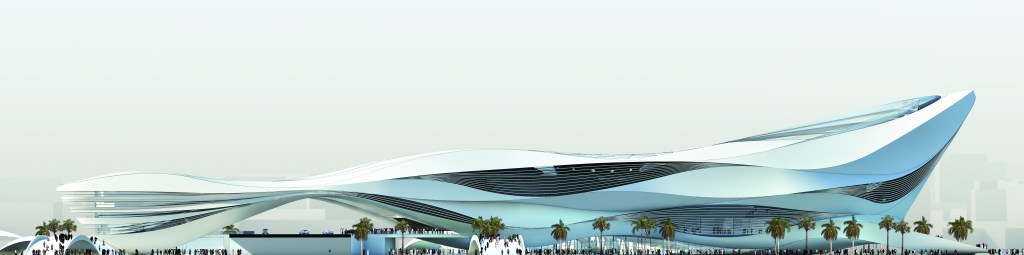 Geplantes Museum of Middle East Modern Art in Dubai, Seitenansicht, UN Studio, Stand 2008